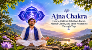 Ajna Chakra meditation symbol representing inner awareness, concentration, and insight.