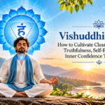 Vishuddhi Chakra blue lotus symbol representing communication, truthfulness, and mindful self-expression.